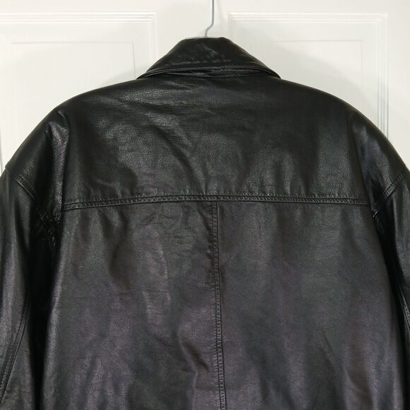 ​Torriani Ispiraizone Italiana Men's Black Leather Jacket L Bomber Style Mod - Picture 6 of 16